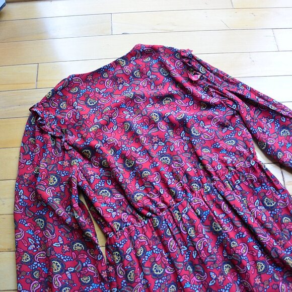 BODEN BECKY MIDI WRAP DRESS Winterberry Exotic Floral Size US 8R - Picture 12 of 15